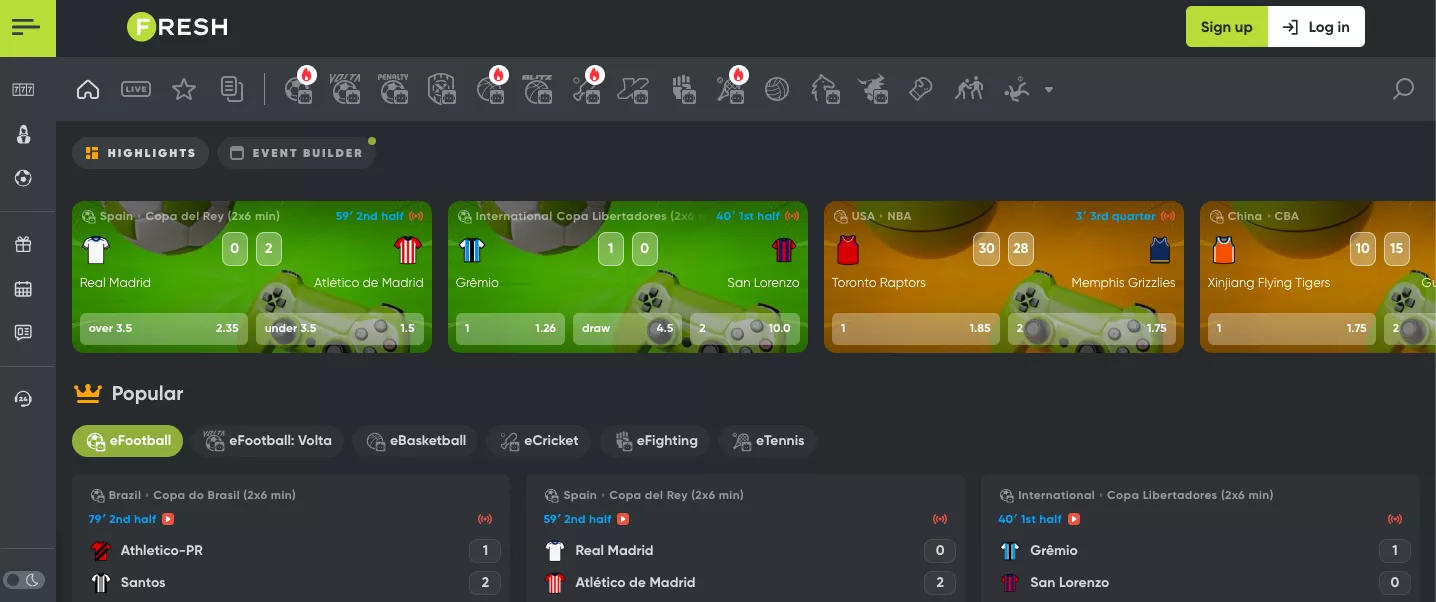 ставки на спорт fresh